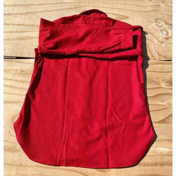 Pendelton Pure Virgin Wool Men's Button Down Pocket Red Sz. L‎ USA Made - Picture 8 of 8